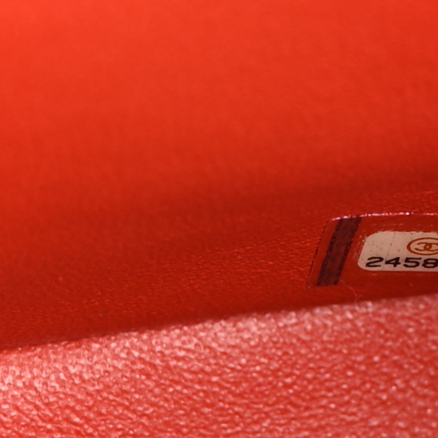 Caviar Quilted Mini Rectangular Flap Orange