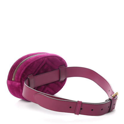 Gucci Velvet Matelasse GG Marmont Belt Bag 75 30 Fuchsia Violet Cyclamen 2 of 10