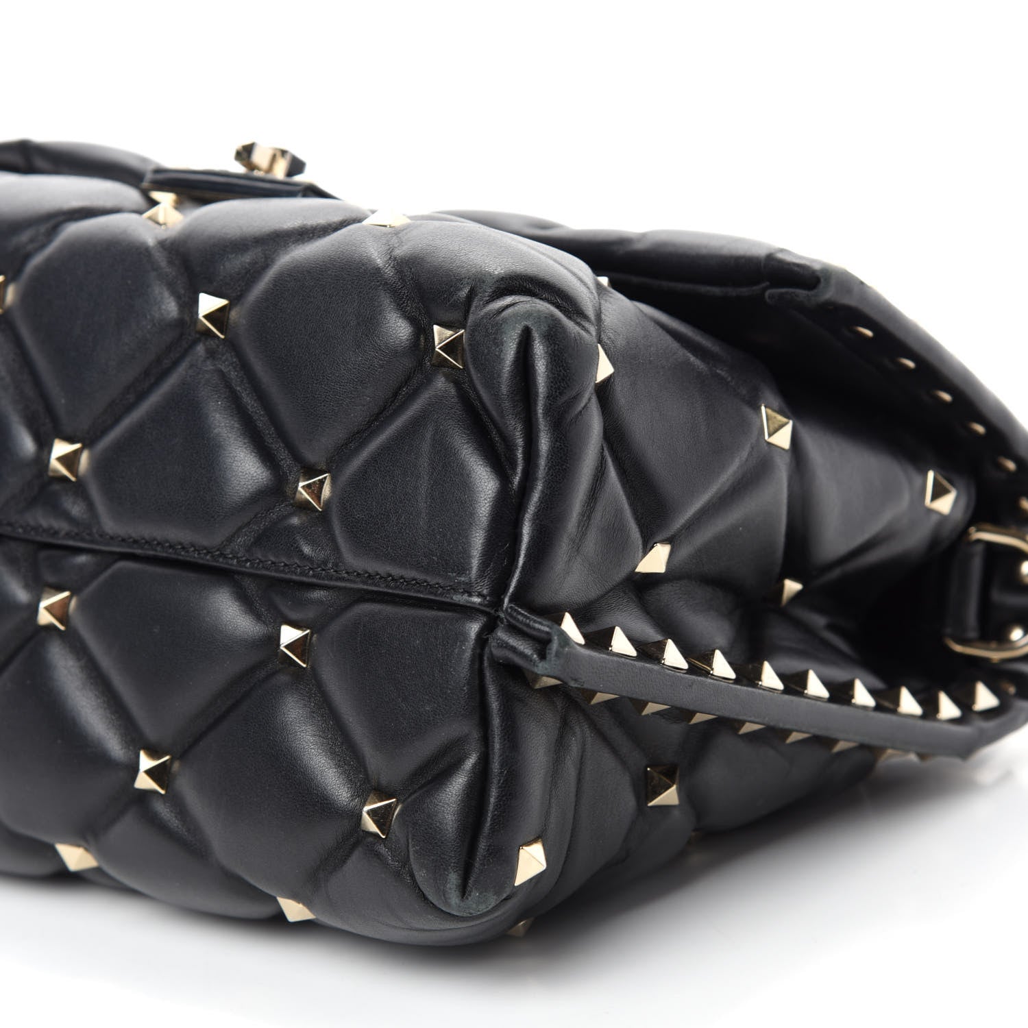 Valentino Garavani Lambskin VLTN Print Candystud Top Handle Bag Black 7 of 15