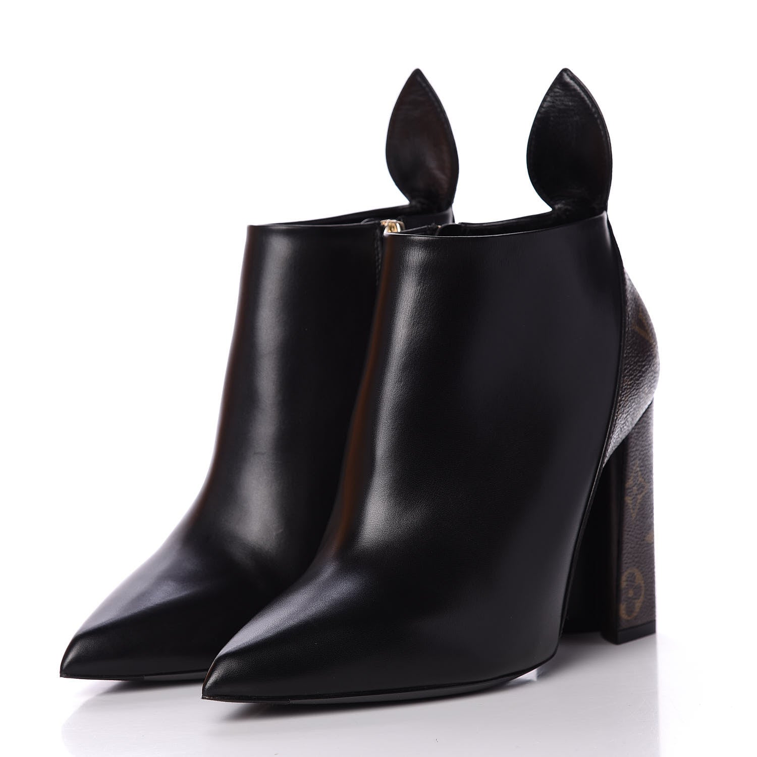 Louis Vuitton Calfskin Monogram Rodeo Queen Low Ankle Boots 38 Black 2 of 11