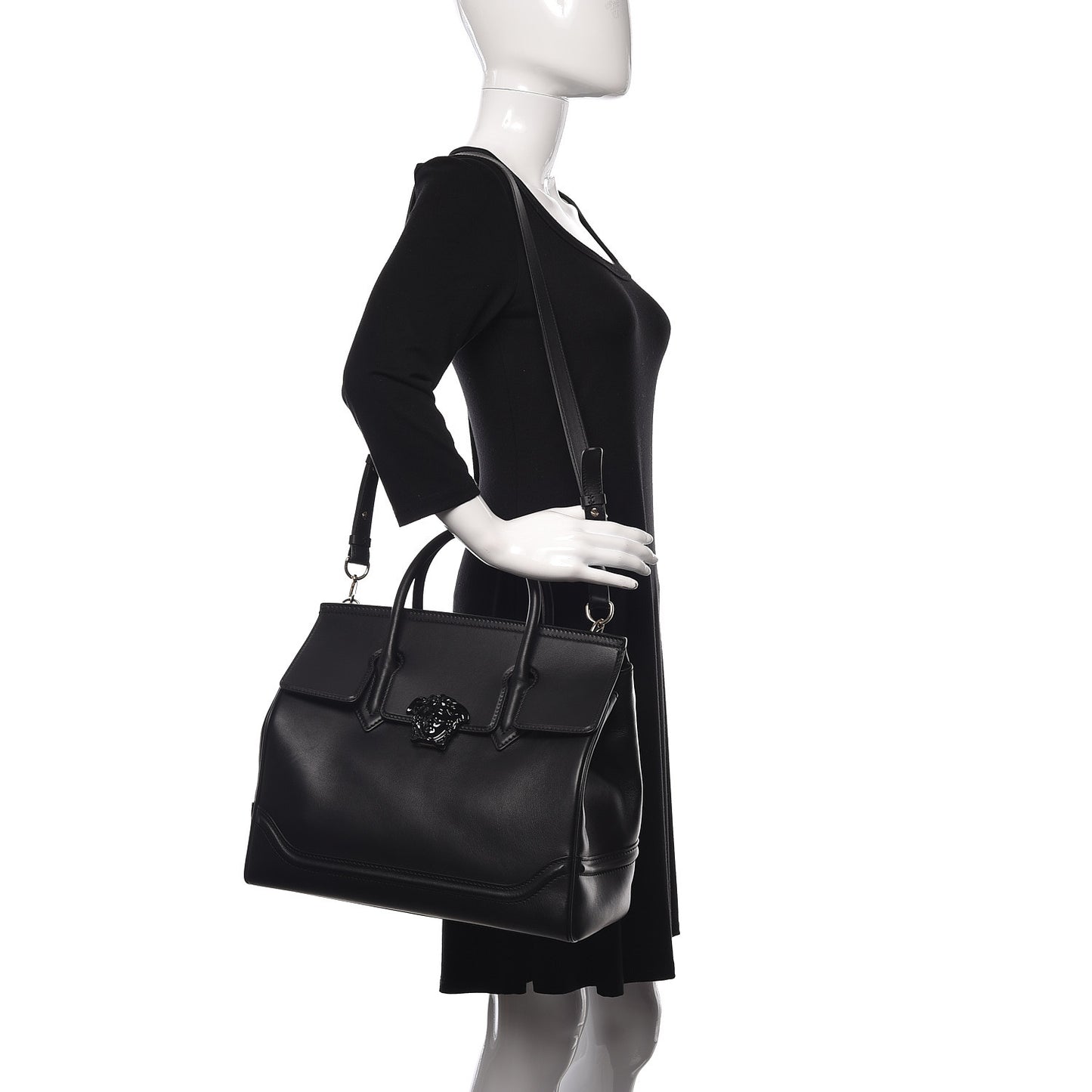 Calfskin Large Palazzo Empire Bag Black