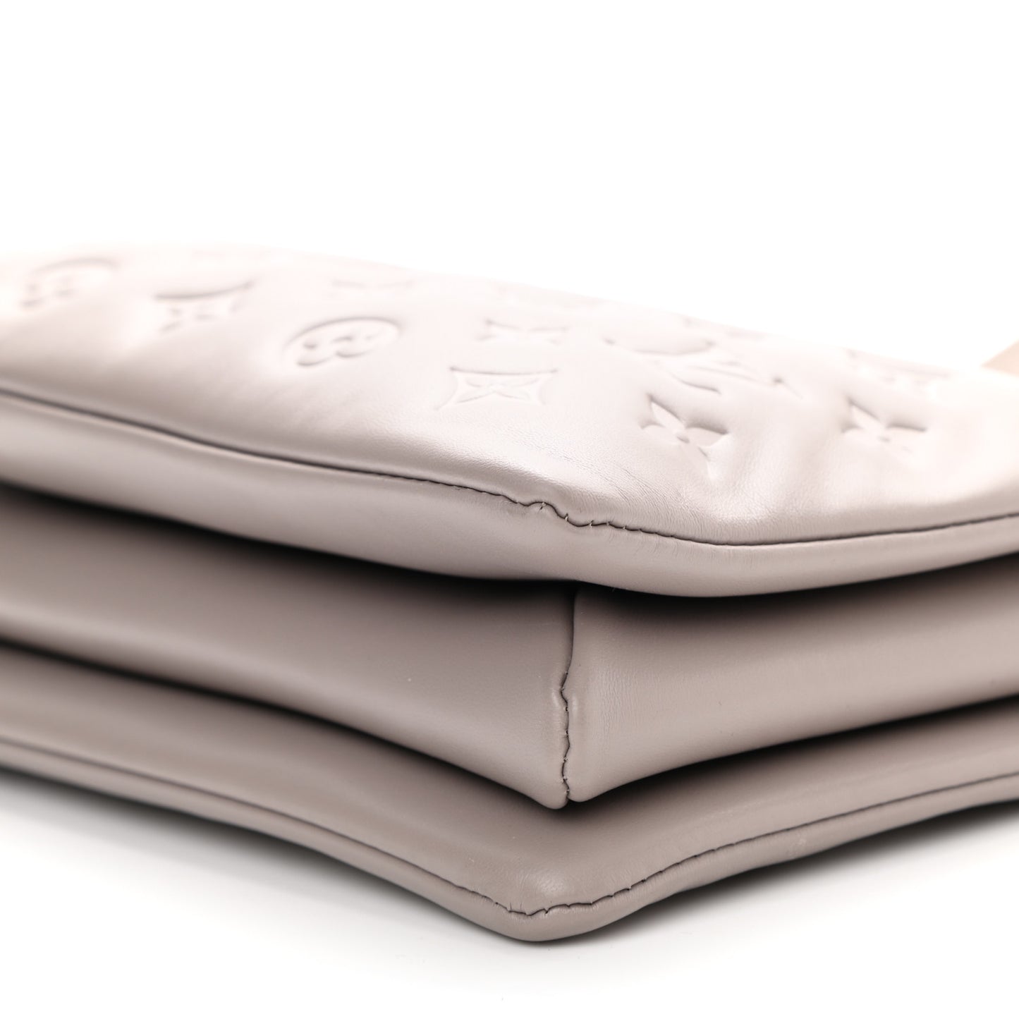 Lambskin Embossed Monogram Coussin PM Grey