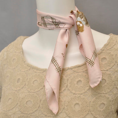 Burberry Silk Nova Check Teddy Bear Scarf Pink 2 of 8