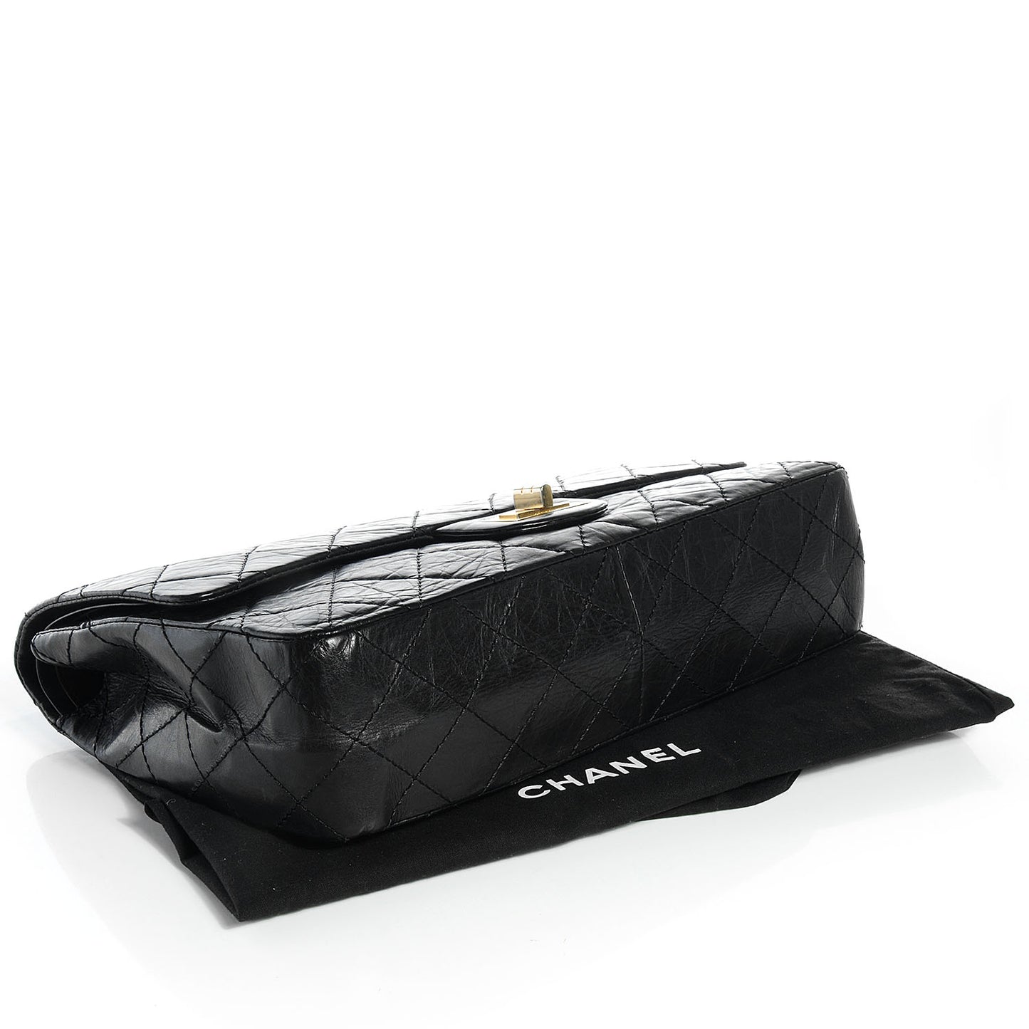 Aged Calfskin Quilted 50th Anniversary 2.55 Reissue 227 Flap Black