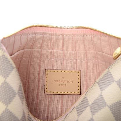 Louis Vuitton Damier Azur Neverfull MM GM Pochette Rose Ballerine 6 of 7