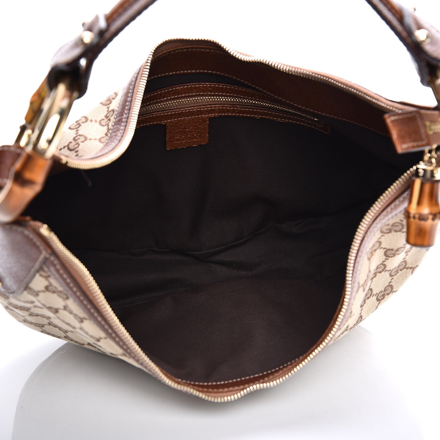 Gucci Monogram Bamboo Ring Hobo Brown 5 of 9