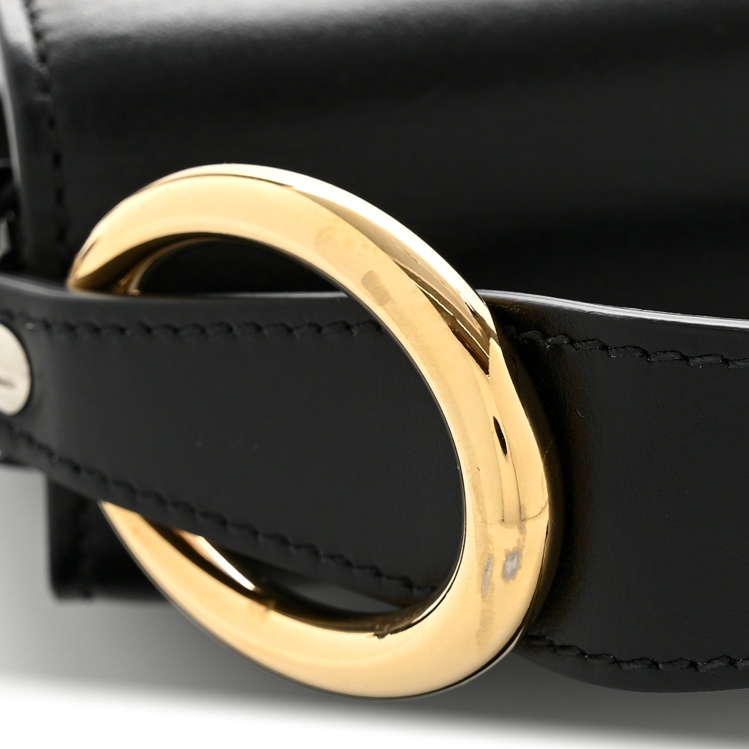 Chloe Shiny Calfskin Suede Small C Double Carry Black 11 of 13