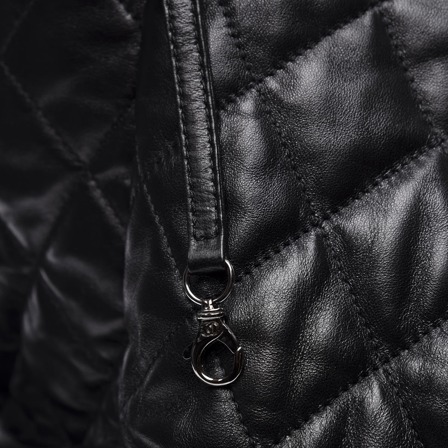 Chanel Lambskin Quilted Large Week End on Mars Tote Black 9 of 11