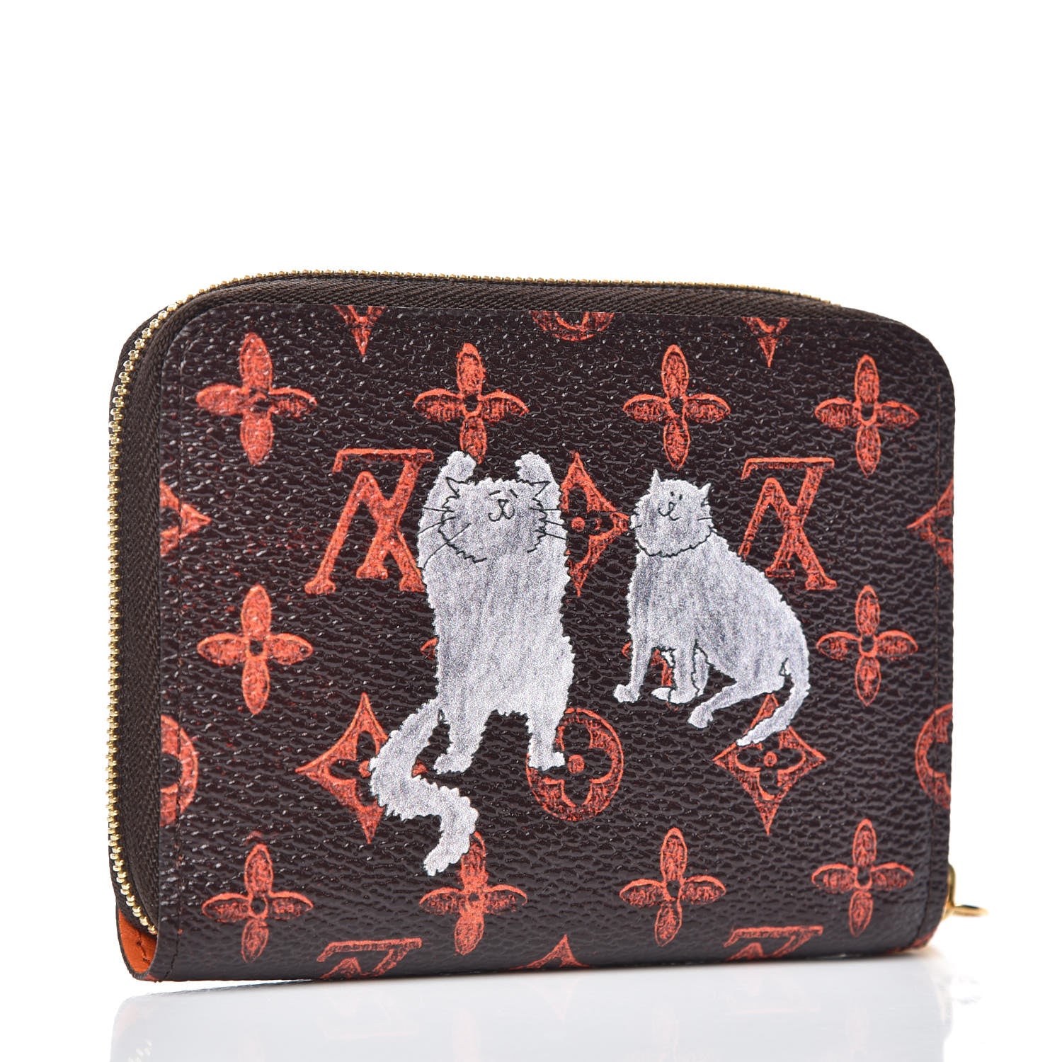 Louis Vuitton Catogram Zippy Coin Purse Marron 3 of 8