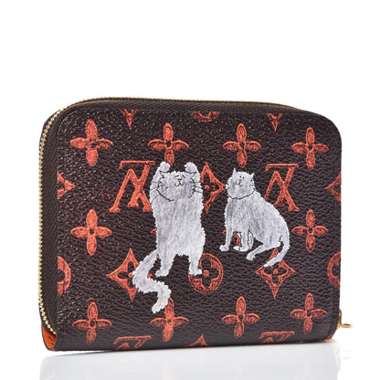 Louis Vuitton Catogram Zippy Coin Purse Marron 3 of 8