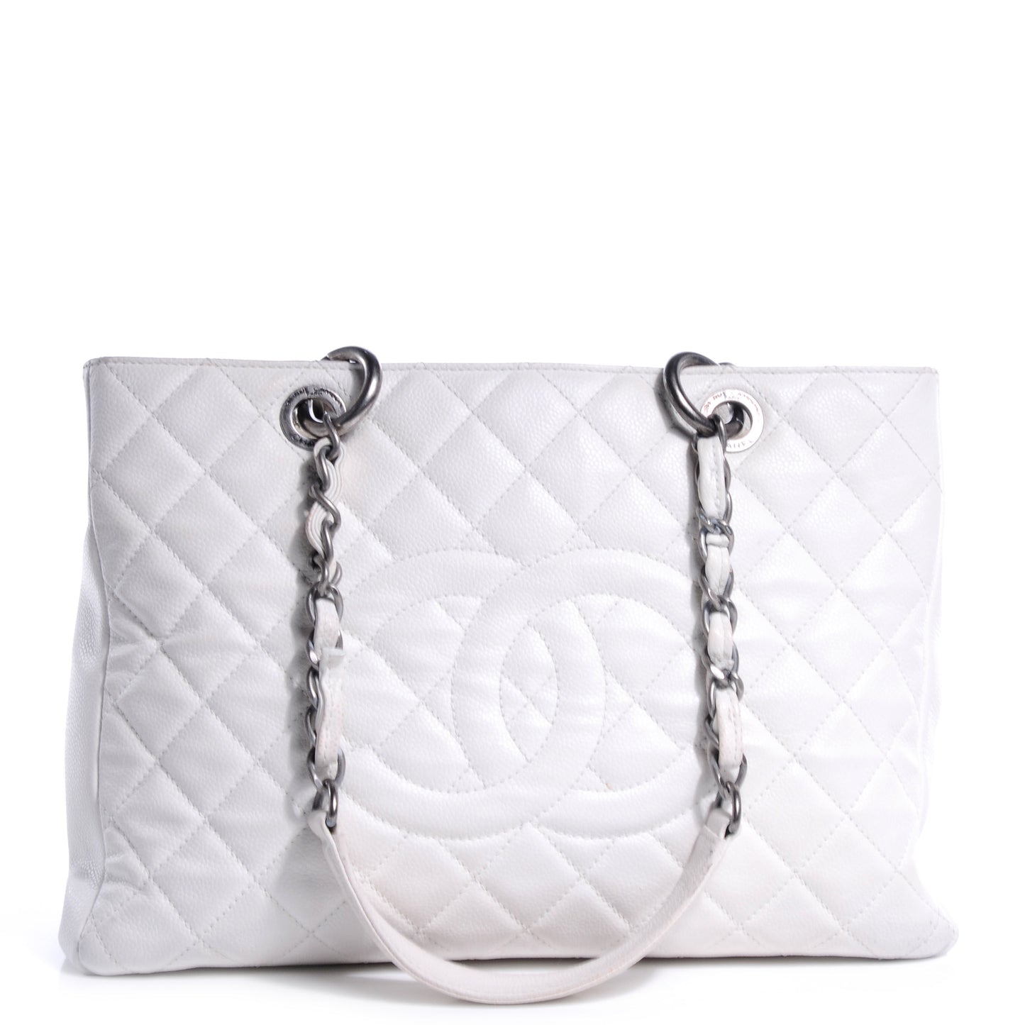 Caviar Grand Shopping Tote GST White