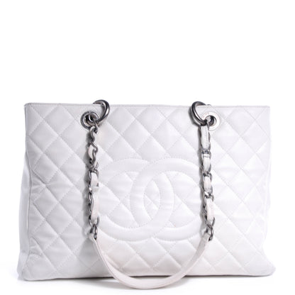 Chanel Caviar Grand Shopping Tote GST White 1 of 8