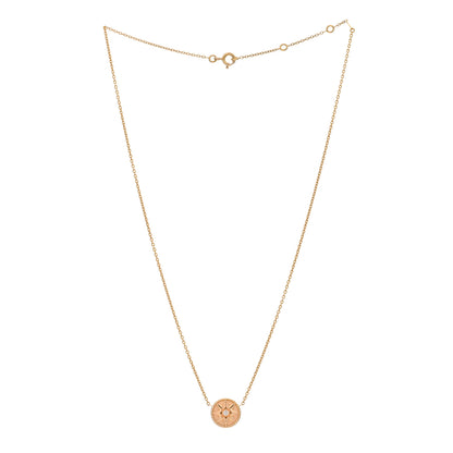 Christian Dior 18K Rose Gold Diamond Pink Opal Rose Des Vents Necklace 2 of 3