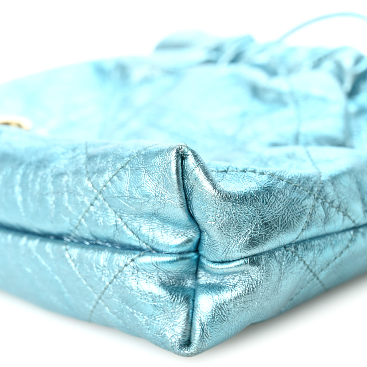 Chanel Metallic Calfskin Quilted Mini Chanel 22 Blue 10 of 10