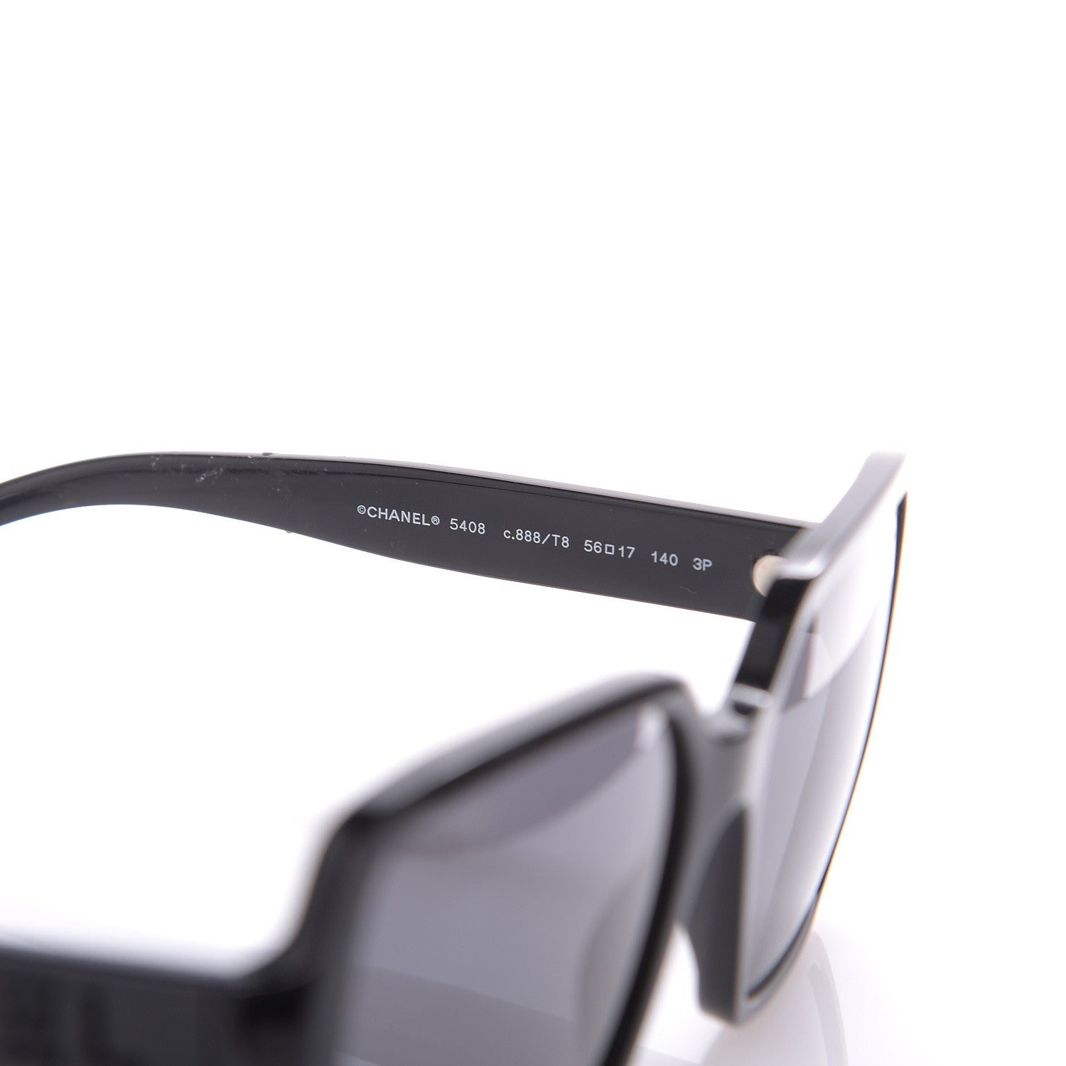 Chanel Acetate Polarized Square Sunglasses 5408 Black 5 of 7