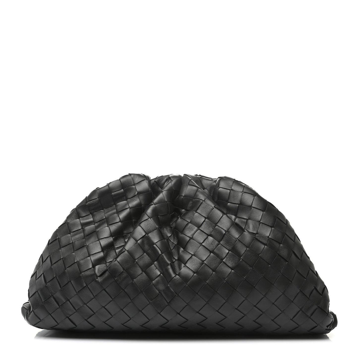 Nappa Maxi Intreccio The Pouch Oversized Clutch Black