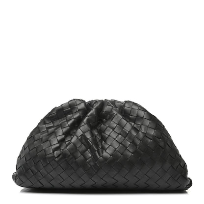 Bottega Veneta Nappa Maxi Intreccio The Pouch Oversized Clutch Black 1 of 10