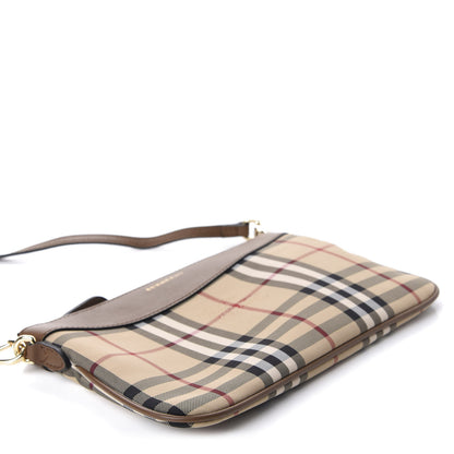 Burberry Horseferry Check Peyton Crossbody Clutch Bag Brown 3 of 8