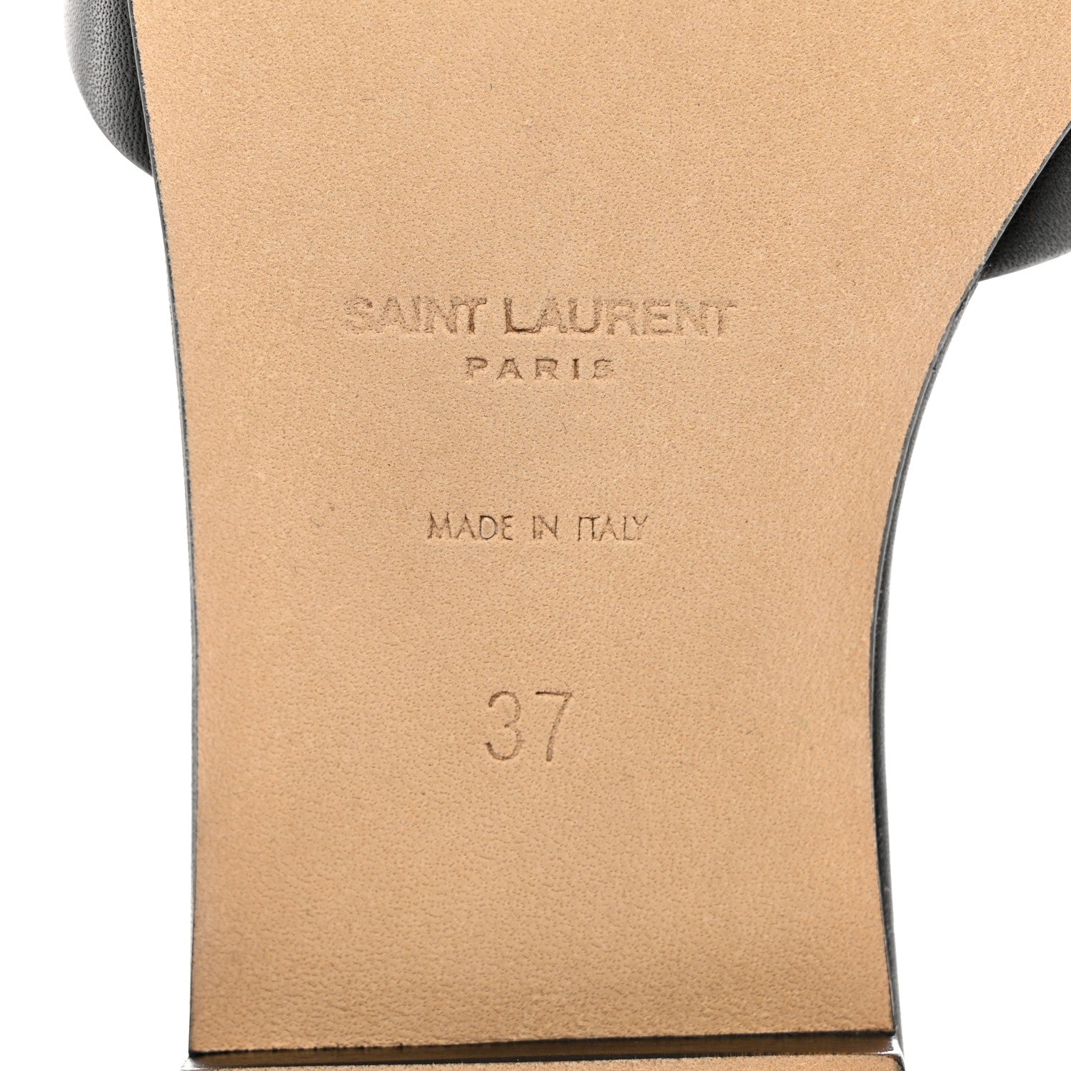 Saint Laurent Calfskin Tribute 05 Slide Sandals 37 8 of 9