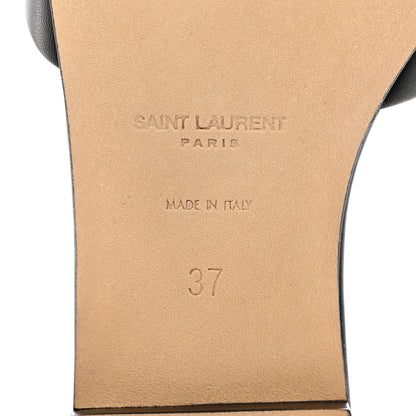 Saint Laurent Calfskin Tribute 05 Slide Sandals 37 8 of 9