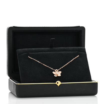 Graff 18K Rose Gold Diamond Mini Wild Flower Necklace 3 of 5