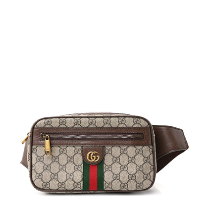 Gucci Soft GG Supreme Monogram Medium Ophidia Belt Bag Dark Brown 1 of 11