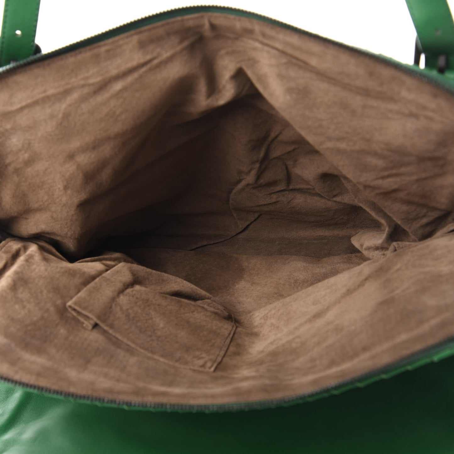 Nappa Intrecciato Double Compartment Tote Green