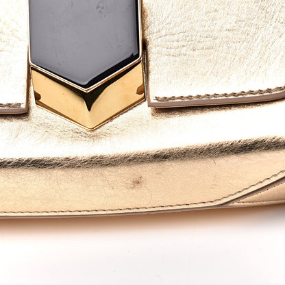 Jimmy Choo Metallic Calfskin Lockett Petite Shoulder Bag Gold 8 of 10