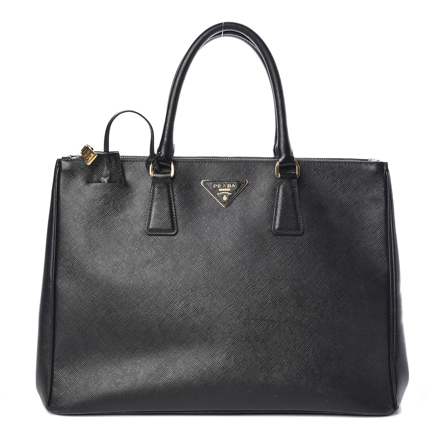 Prada Saffiano Medium Galleria Double Zip Tote Black 1 of 12