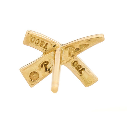 Tiffany 18K Yellow Gold Mini Paloma's Graffiti X Earrings 4 of 4