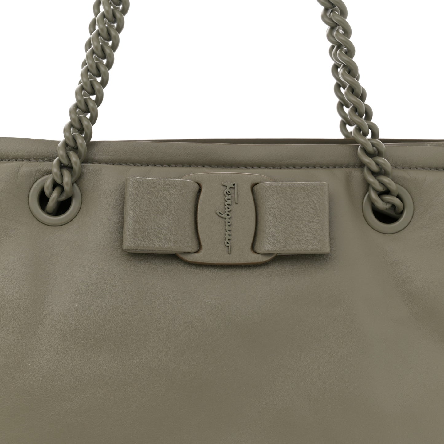 Calfskin Viva Bow Tote Green