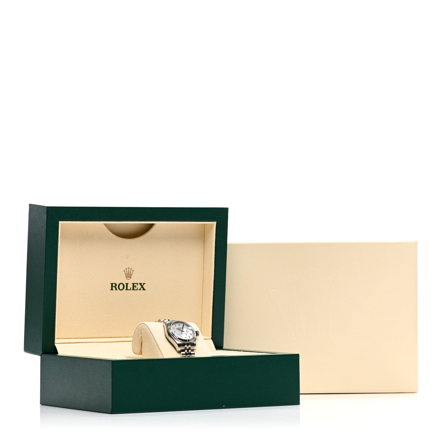 Stainless Steel 18K White Gold Diamond Mother of Pearl 26mm Oyster Perpetual Datejust Watch 179174