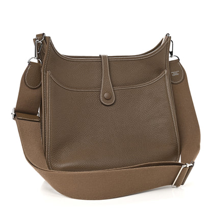 Hermes Taurillon Clemence Evelyne III PM Etoupe 2 of 9