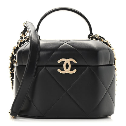 Chanel Lambskin Quilted Vendome Case Black 1 of 9
