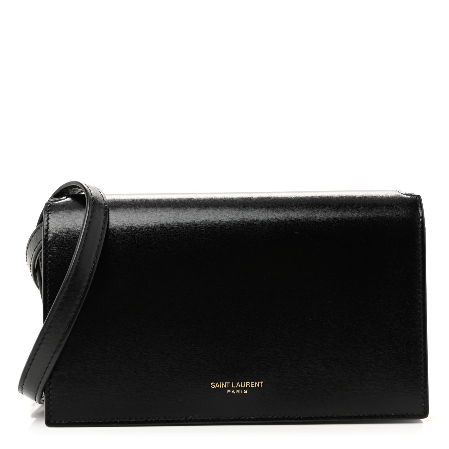 Smooth Calfskin Monogram Crossbody Bag Black
