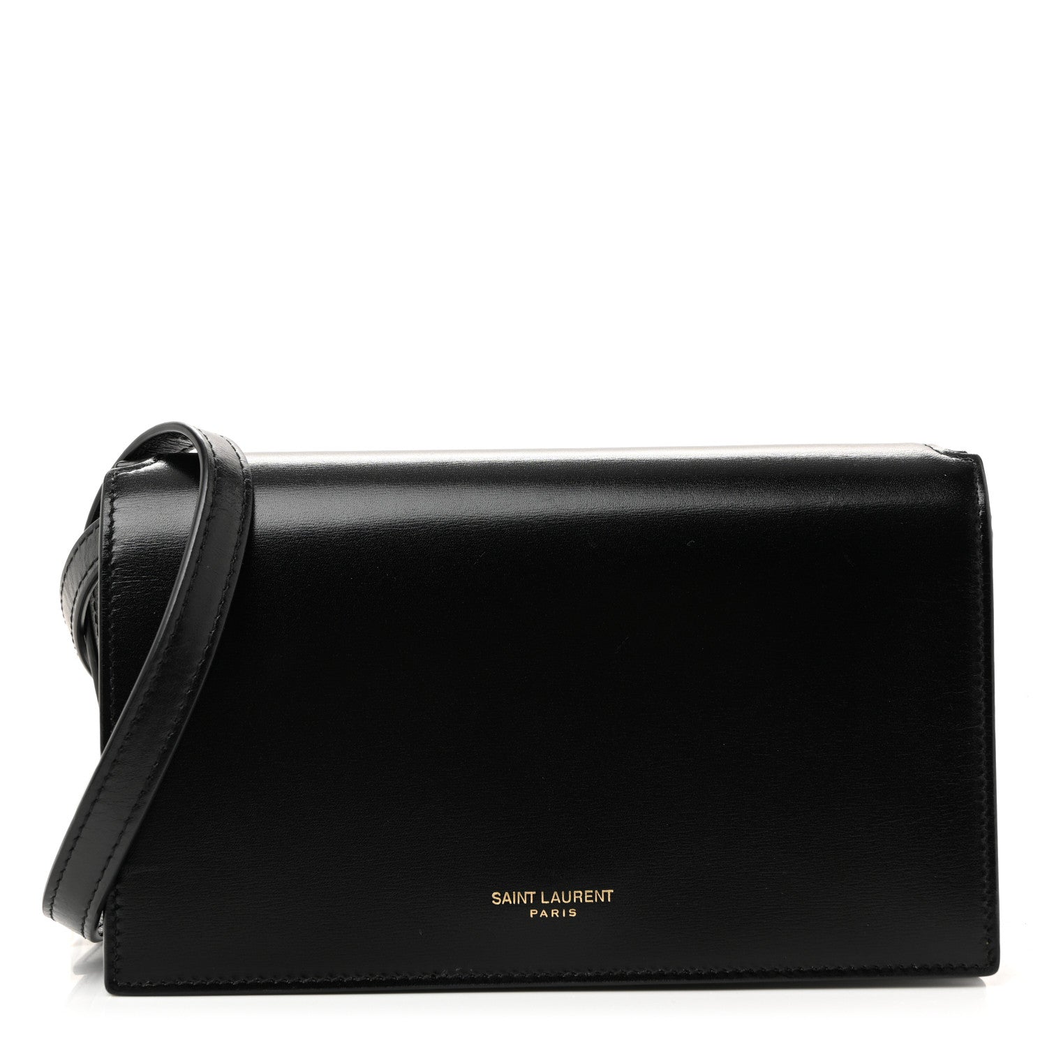 Saint Laurent Smooth Calfskin Monogram Crossbody Bag Black 1 of 9