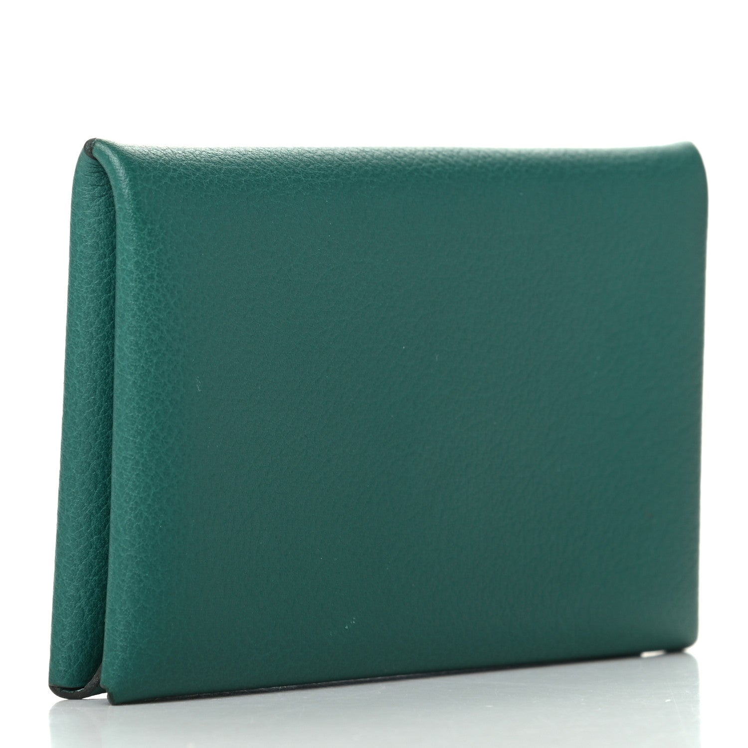 Hermes Evercolor Calvi Verso Card Case Malachite Bleu Atoll 3 of 7
