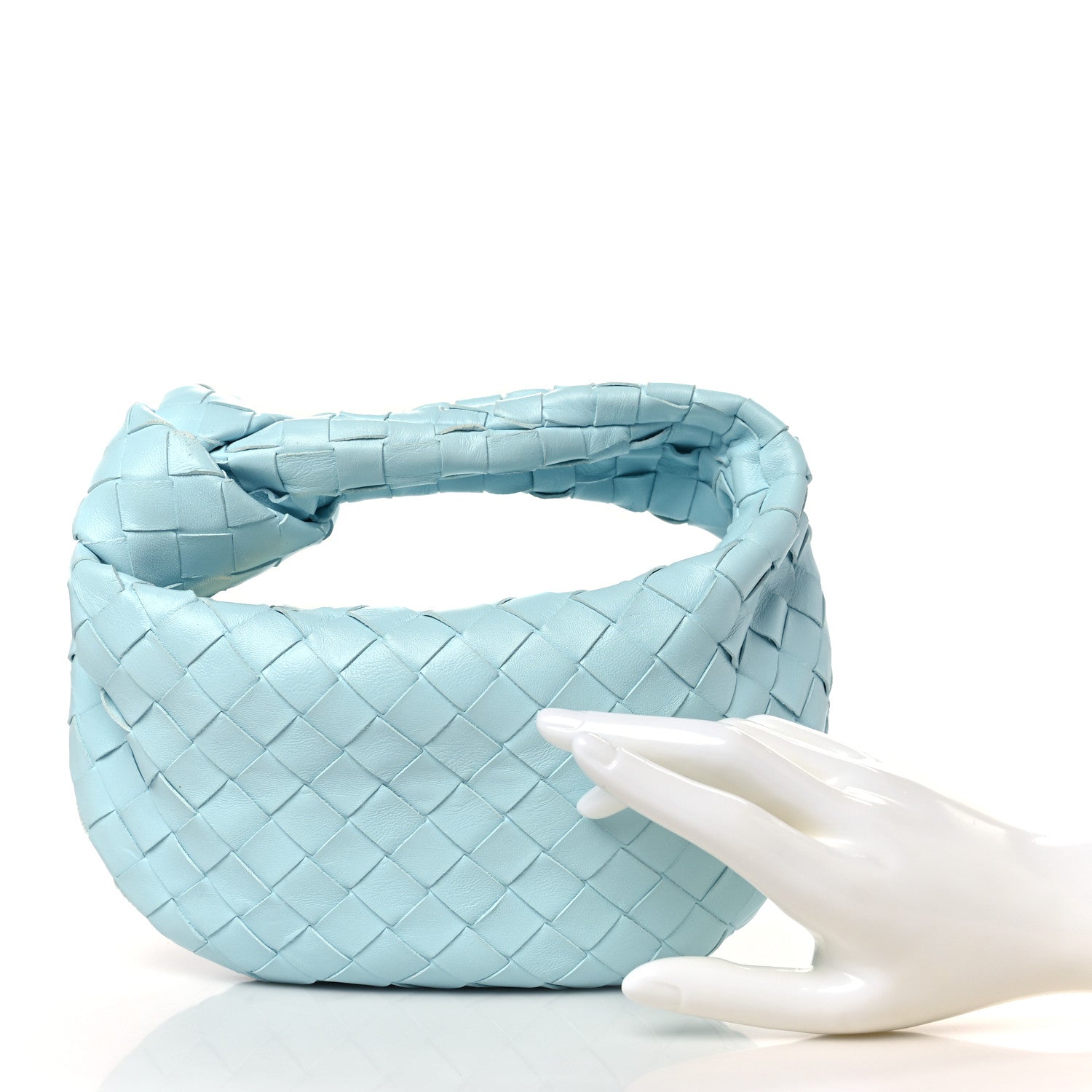 Bottega Veneta Nappa Intrecciato Mini Jodie Teal Washed 3 of 10