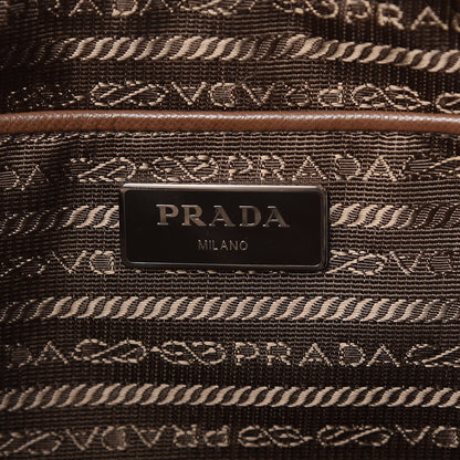 Prada Tessuto Stampato Nylon Saffiano Check Print Tote Viola 7 of 10