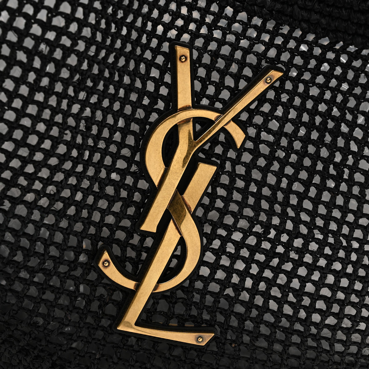 Saint Laurent Raffia Icare Shopping Tote Black 9 of 11