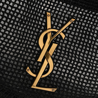 Saint Laurent Raffia Icare Shopping Tote Black 9 of 11