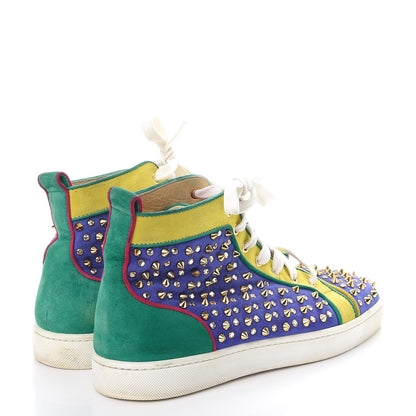 Christian Louboutin Mens Suede Louis Spikes Flat Sneakers 42 Multi 4 of 12