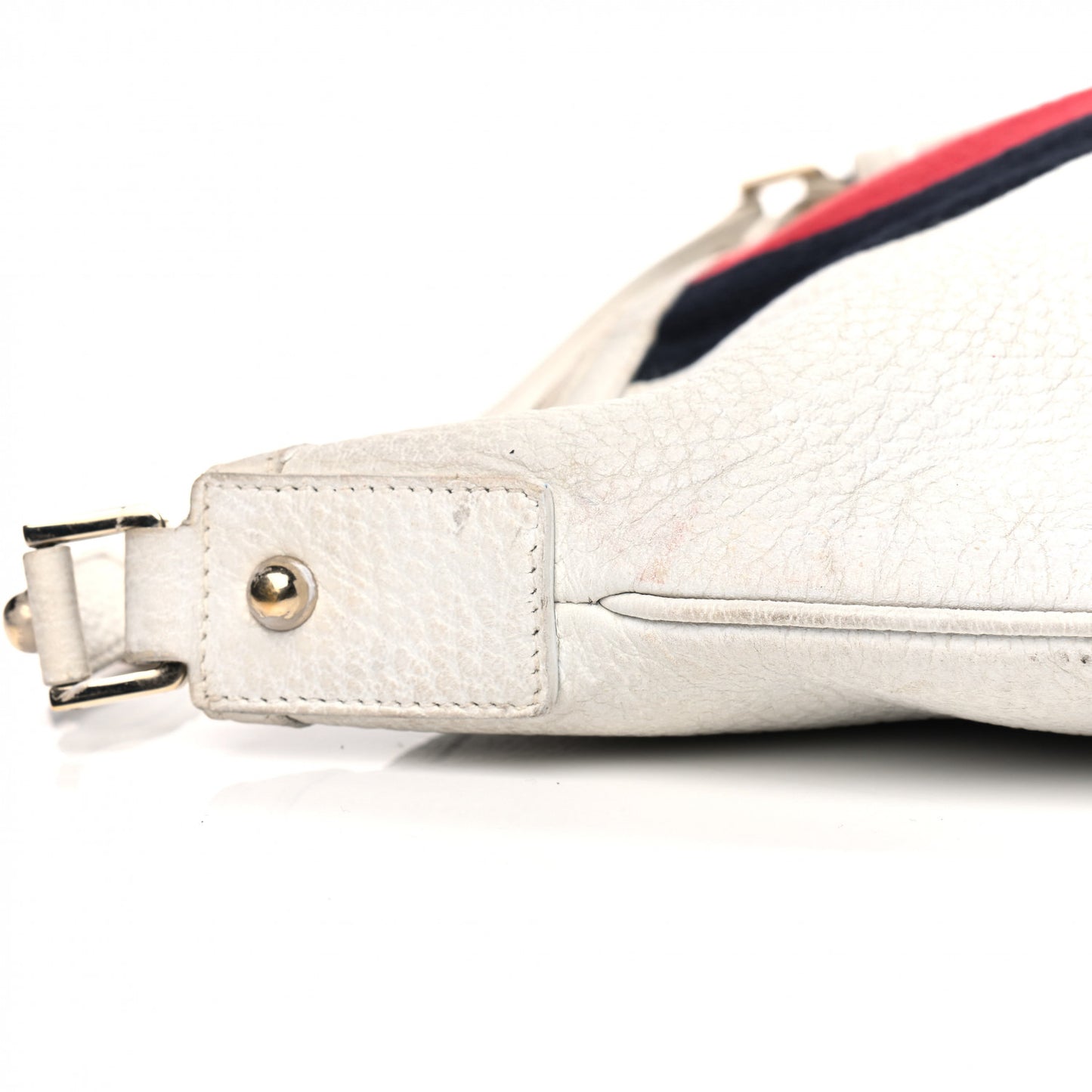 Calfskin Web Blondie Hobo White
