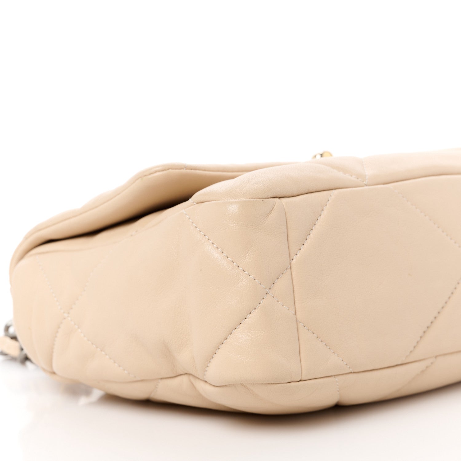Chanel Goatskin Quilted Medium Chanel 19 Flap Beige 10 of 12