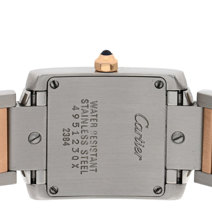 Cartier Stainless Steel 18K Pink Gold Mother of Pearl 20mm Tank Francaise Quartz Watch 4 of 4