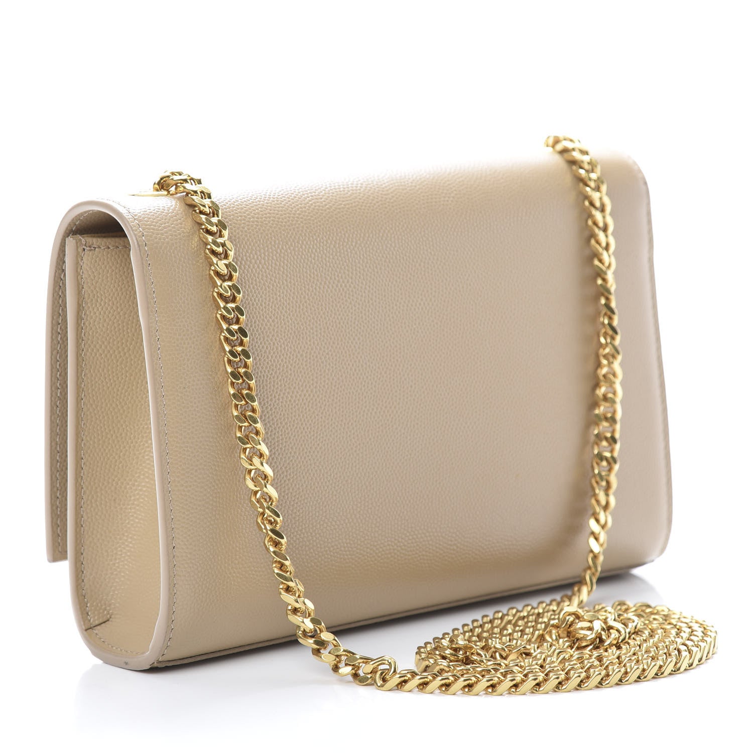 Saint Laurent Grain De Poudre Small Monogram Kate Satchel Nude Powder 3 of 13