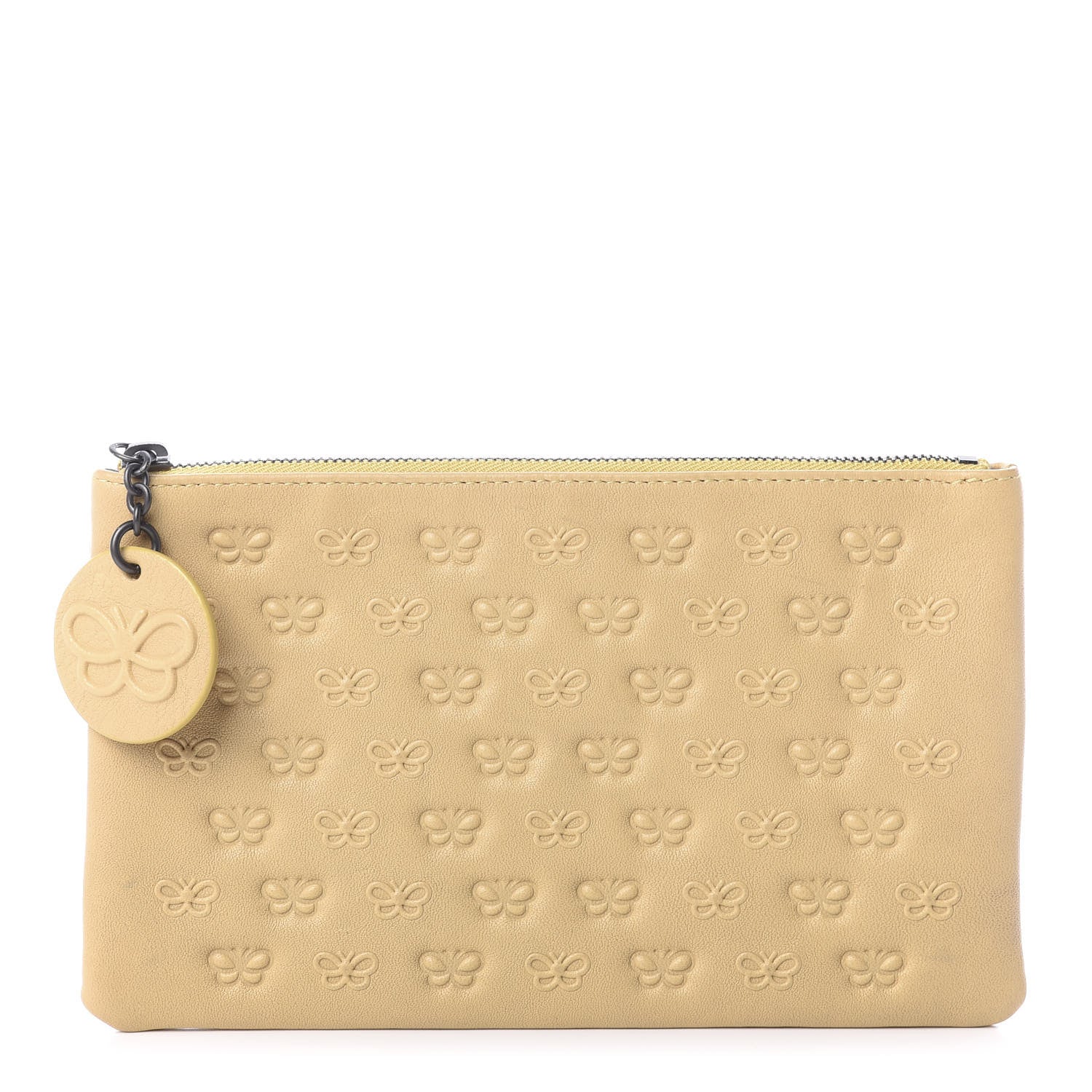 Bottega Veneta Nappa Embossed Butterfly Pouch Banane 1 of 10