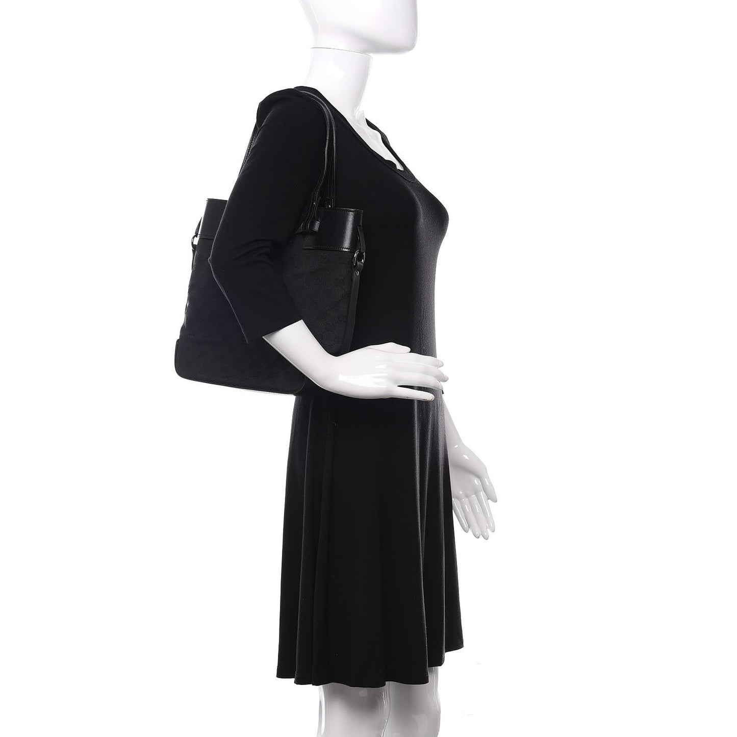 Monogram Small Bucket Tote Black