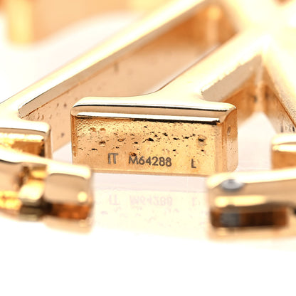 Louis Vuitton Metal Louise Hoop Earrings Gold 3 of 7