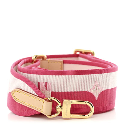 Louis Vuitton Jacquard Neverfull BB Shoulder Strap Pink Peony 1 of 3